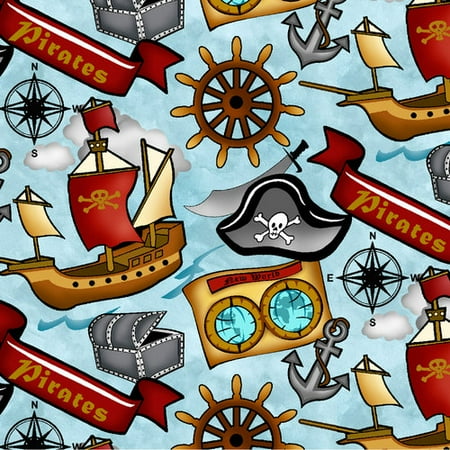 Springs Creative Novelty Ahoy Mate Fabric, per Yard