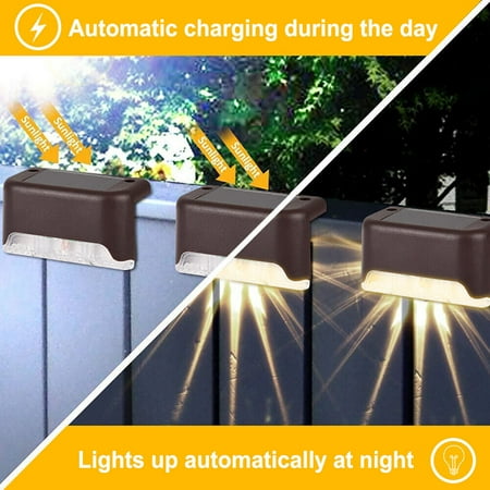 

Solar LED Deck Lights Path Outdoor Garden Patio Pathway Stairs Step Fence Lamp