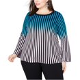 thumbnail image 1 of Suéter tipo jersey I-N-C Mujer Ombre Multicolor 2X, 1 of 1