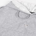 thumbnail image 5 of Forever 21 Cropped Lace-Lined Hood & Embroidered-Bow Hoodie, Color- Heather Grey/Multi, Size- L, 5 of 7