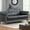 Black, variant on EUROCO 78.75" Larger Retro Style Loveseat Couch Sofa, PU 3-Seat Sofa, Love Seat Furniture with Wooden Legs, Pull-Tab Backrest and Rivet Detailing for Living Room and Study, Black