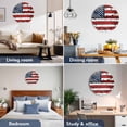 thumbnail image 2 of Wall Clock 10 Inch 4th of July Round Silent Decorative Wall Clocks Battery Operated for Living Room Bedroom Kitchen Classroom Decor, Patriotic Farmhouse American Flag Memorial Day,Small, 2 of 7