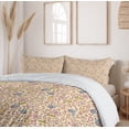 thumbnail image 6 of Ambesonne Floral Vintage Duvet Cover Sets, Swirl Circular, 2-King, Champagne and Multicolor, 6 of 7
