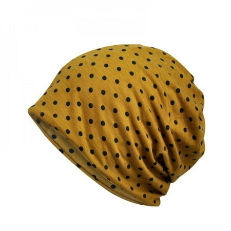 

Clearance!Women Outdoor Running Cap Dots Printed Casual Style Sunshade Breathable Stretch Hat Neck Warmer Sleeping Yoga Headwear E