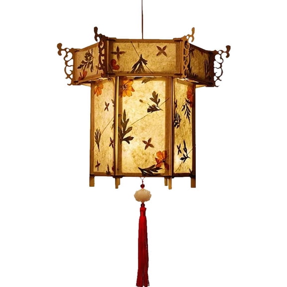 DIY Handmade Flower Paper Lantern Set Vintage Chinese Style Flower Light Portable Lamp Festival Glowing Lanterns Gift