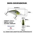 thumbnail image 3 of Fish Luck E 2-in Deep Smoothy Crankbait Fishing Lure, Ghost Finish for White Bass, 1 Count, 3 of 7