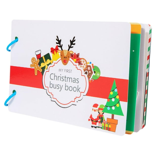 Libro de pegatinas navideñas, juguete educativo, rompecabezas, avión, viaje, libro de actividades, regalo de cumpleaños para niños, niñas, guardería