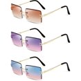 thumbnail image 1 of Gafas de Sol Weewooday Rectangulares Sin Montura Tinteadas Transparentes, 1 of 8