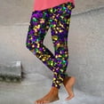 thumbnail image 2 of lcziwo Yoga Leggings for Women Mardi Gras Casual High Waisted Tummy Control Workout Leggings 2025 Carnival Fancy Mask Printed Tight Pants Multicolor XL, Today's Sales, 2 of 4