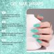 thumbnail image 4 of Soft gel nail sticker set (glittery blue-green) - semi-cured nail art paper, fresh and minimalist glittery soft nail stickers, 4 of 4