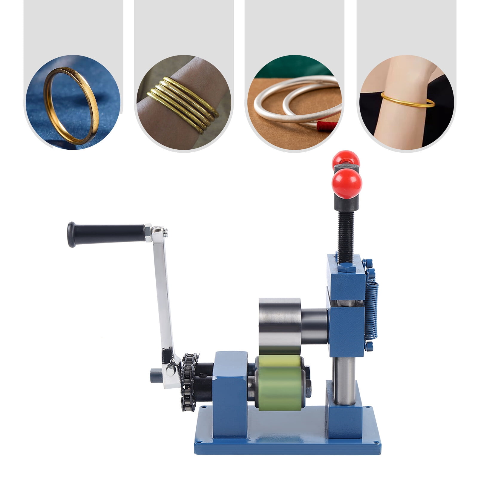 Hand Crank Ring Bracelet Bending Machine, Jewelry Bending Machine, Ring and Bracelet Press Bending Machine (7.09*9.45 in)