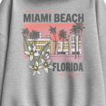 thumbnail image 2 of Instant Message - Miami Beach Florida Oversized Fleece Hoodie Sweatshirt, 2 of 5