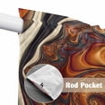 thumbnail image 4 of Swag Valance Curtains for Windows, Brown Orange Black Light Filtering Kitchen Curtains with Rod Pocket, Modern Tie-dyeing Ombre Abstract Art Window Treatment Valances for Living Room, 36x63 - 2 PCS, 4 of 9