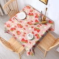 thumbnail image 2 of Strawberry Plants Fruit Flowe Square Tablecloth,Waterproof Square Table Cover,Wipeable Spillproof Washable Table Cover for Home Kitchen Party Decor 42"X42"(107x107cm), 2 of 6