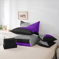 thumbnail image 5 of YST Geometric Bed In A Bag Comforter Set, 7-Piece, Purple Black Gray, Queen, 5 of 5