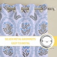 thumbnail image 6 of Spring Floral Kitchen Curtains Window Panels, Retro Flowers Leaves Botanical Light Blue Insulated Window Treatment Curtain, Grommet Curtains for Bedroom/Living Room/Bathroom, 2 Piece 52"Wx84"L, 6 of 8