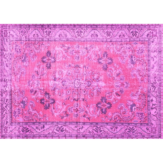 Ahgly Company Indoor Rectangle Persian Pink Traditional Area Rugs, 8' x 10'