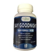 Say Goodnight Sleep Formula ~ Fall Asleep & Stay Asleep 60 Capsules, Calming & Relaxation Herbs,