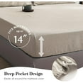 thumbnail image 5 of Simple&Opulence 100% Linen Sheet Set-Pure Linen Bedding Sheet-4 Pieces (1 Flat Sheet,1 Fitted Sheet,2 Pillowcase)-Embroidery Collection,Soft & Cozy,Cooling Bedding- Full Size, Linen, 5 of 9