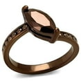 thumbnail image 1 of Femmes IP Bague en Laiton avec AAA Grade CZ en Café Léger - Taille 7, 1 of 1