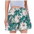 thumbnail image 5 of FAZVAOO Women's Pajama Shorts,Floral Printed Drawstring Elastic Waist Sleep Shorts,7"Inseam, 5 of 5