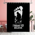 thumbnail image 6 of Bigfoot Shower Curtains Bigfoot Footprint Waterproof Bathroom Curtains with Hooks, Unique I Want to Believe Themed Bathroom Decor, 6 of 7