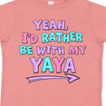 thumbnail image 4 of Inktastic Yeah I'd Rather Be with My Yaya in Pink Blue and Purple Boys or Girls Toddler T-Shirt, 4 of 5