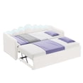 thumbnail image 5 of Harper & Bright Designs Twin XL Size Upholstery Daybed with Extended Pop Up Trundle, Wooden Daybed Frame with LED Light, Trundle can be flat or erected, for Living Room Guest Room Bedroom, White, 5 of 12