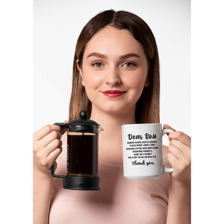 Dear Boss Cool Boss's Day Poetry Coffee & Tea Gift Mug Cup For Bosses In  Creative Industries Such As A Writer's Boss, Editor In Chief, Marketing