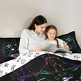 thumbnail image 4 of Manfei Kids Game Console 7-Piece Twin Bedding Sets,Modern Gamepad Bedding Comforter Set,Green Purple Black Sheet Sets For Boy,Ultra Soft Home Decor Reversible, 4 of 8