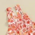 thumbnail image 6 of Bagilaanoe Toddler Baby Girl Jumpsuit Sleeveless Floral Print Romper Overalls 6M 12M 18M 24M 3T 4T Kids Flared Pants Summer Clothes, 6 of 7