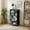 Color-3, variant on 4 Drawer Vertical Storage Dresser black flowers white with Wood Top Fabric Pull Drawers