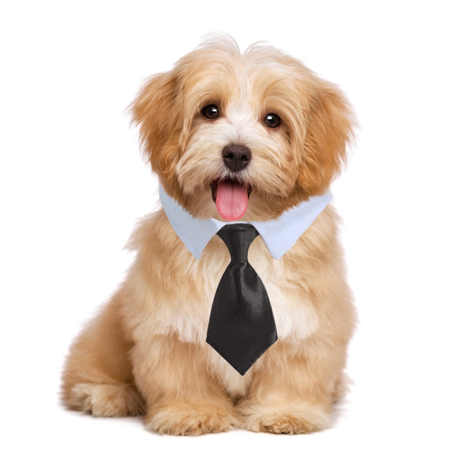 Agiferg Pet Neck Tie Dog Neck Tie Striped Collar Bib Scarf Fake Neckline Water Towel Bow Red One Size