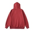 thumbnail image 3 of Plain Basic Unise Hooded Sweatshirt Loose Long Sleeve Hoodie Women Men Adult Teen Pullover Solid Shirt with Pocket, 3 of 3