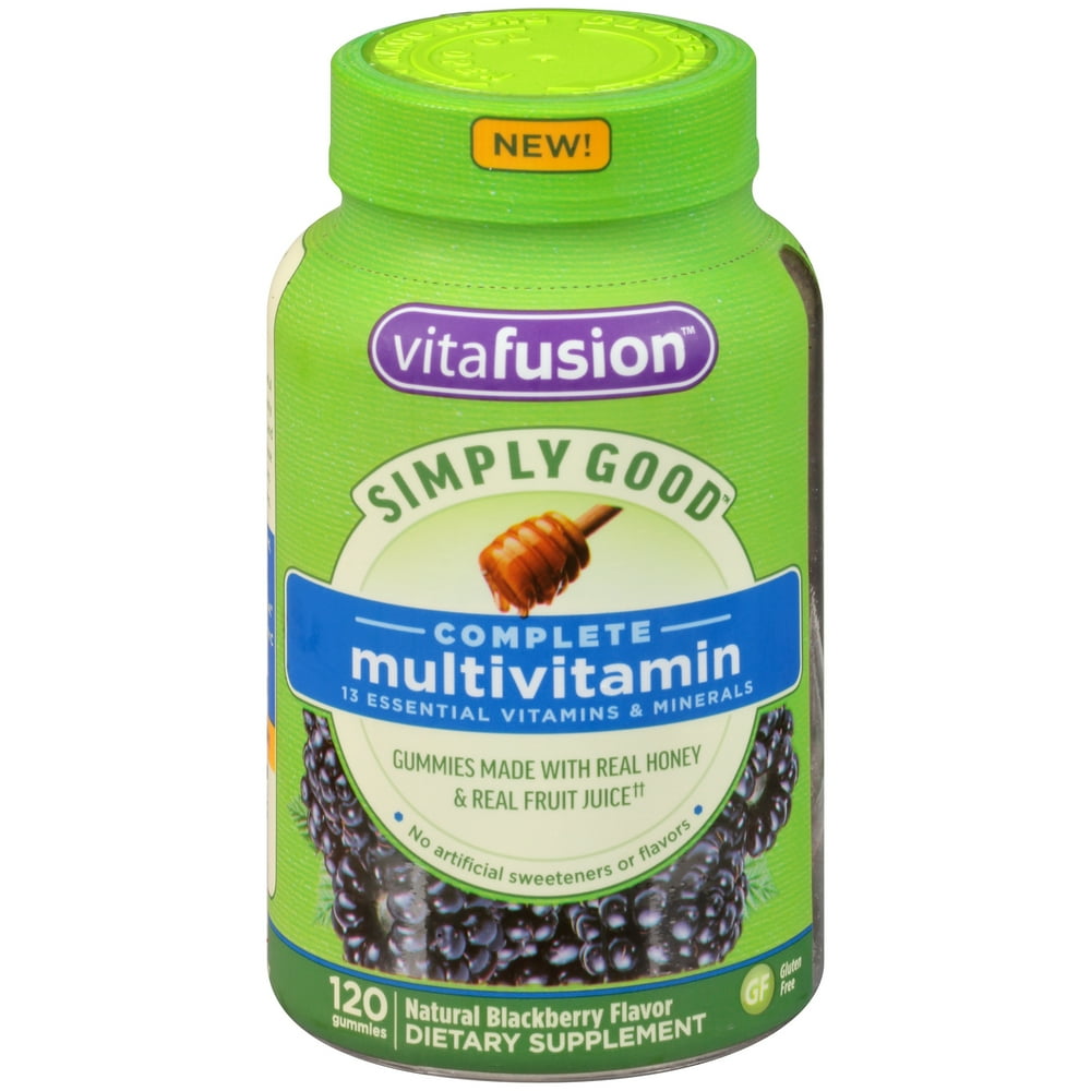 Vitafusion Simply Good Adult Complete Multivitamin Gummies, Blackberry