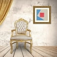 thumbnail image 3 of Tillmon, Avery 20x20 Gold Ornate Wood Framed with Double Matting Museum Art Print Titled - Azure Blue Silk Abstract I, 3 of 4