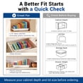 thumbnail image 6 of Everie Expandable Food Container Lid Organizer, Fits 12" Deep Cabinets, 13.4"-20.5" Adjustable, 8 Dividers, White, 6 of 10
