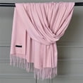 thumbnail image 2 of Women'S Pashmina Soft Solid Plain Shawl Wrap Fashion Warm Neck With Fringes Scarf, 2 of 4