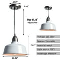thumbnail image 5 of Claxy Dark Grey Pendant Light with White Barn Shade, 5 of 5