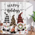thumbnail image 2 of Winter Snowflake Shower Curtain Merry Christmas Gold Sliver Big Small Snowflake Shower Curtain for Bathroom Winter Holiday Xmas Eve Decor Fabric Bath Curtain 72x72 Inches with Hooks, 2 of 6