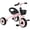 Pink, variant on Toddler Tricycle for Kids Age 2-5 with Adjustable Seat, Green Metal Trike Bike with Basket and Bell for Outdoor Riding