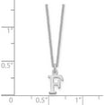 thumbnail image 2 of Avariah Diamonds Solid 10KW White Gold Cutout Letter F Initial Necklace - 18" Chain, 2 of 5