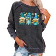 thumbnail image 1 of Birdeem Mode Femmes T-Shirt à Manches Longues Col Rond Imprimé Chandail en Molleton Blouse Tops, 1 of 1