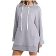 thumbnail image 2 of The Warmy Oversized Hoodie Dress for Womens Hoodies Pullover Long Sleeve Hoodies with Pocket, 2 of 6