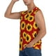 thumbnail image 3 of Fotbe Sunflowers On Red Men's Camiseta sin Mangas Estampada para Hombres, Playera Casual para Gimnasio, Entrenamiento, Playa-Medium, 3 of 7
