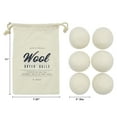 thumbnail image 4 of (2 pack) Better Homes & Gardens Wool Dryer Balls, Natural, High-Quality New Zealand Wool, 6‑Count, 4 of 8