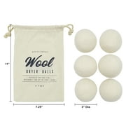 Better Homes & Gardens Wool Dryer Balls, Natural, High-Quality New Zealand Wool, 6‑Count