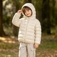 thumbnail image 5 of ZBSOKO Kids Puffer Jackets Hooded Full Zip Winter Outerwear with Pocket Lightweight Solid Color Padded Coats Warm Clothes Sizes 0-15 Years, 5 of 7