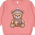 thumbnail image 3 of Inktastic Cute Teddy Bear Winter Scarf Hat Toddler Sweatshirt, 3 of 4