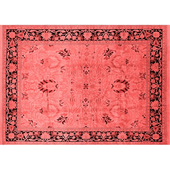 Ahgly Company Indoor Rectangle Oriental Red Industrial Area Rugs, 5' x 7'